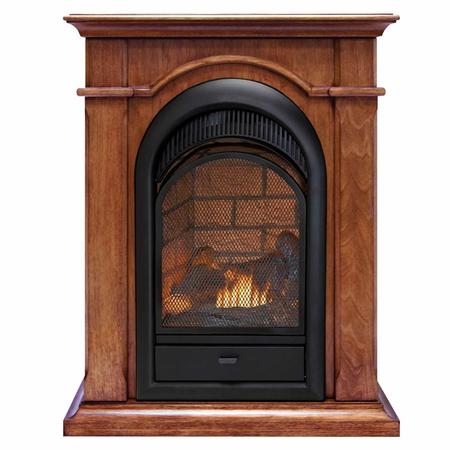 Duluth Forge Dual Fuel Ventless Gas Fireplace With Mantel - 15,000 Btu, T-Stat,  DFS-150T-1AS